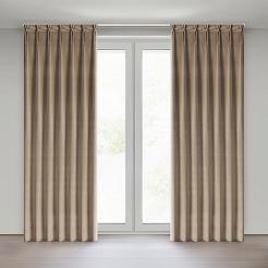 Zasłona gotowa MELANIE 140x270 Eurofirany ciemnobeżowy
