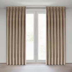 Zasłona gotowa MELANIE 140x270 Eurofirany ciemnobeżowy