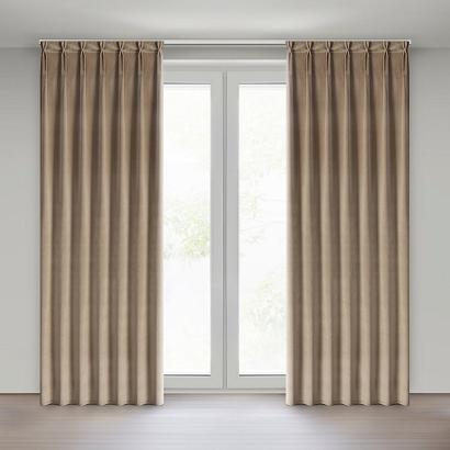 Zasłona gotowa z systemem flex MELANIE 80x270 Eurofirany ciemnobeżowa