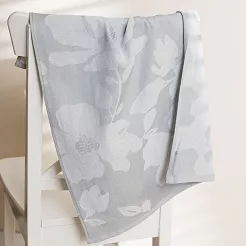 Ścierka kuchenna bawełna egipska SOFIKO 50x70 kwiaty szara srebrna