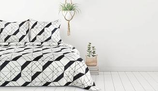 Pościel bawełniana GEO 160x200 Design91 beżowy