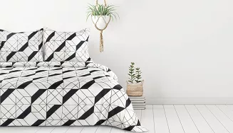 Pościel bawełniana GEO 160x200 Design91 beżowy