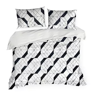 Pościel bawełniana GEO 160x200 Design91 beżowy