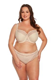 Biustonosz z koronką Semi-Soft Hannah MAXI 1207 półusztywniany beżowy