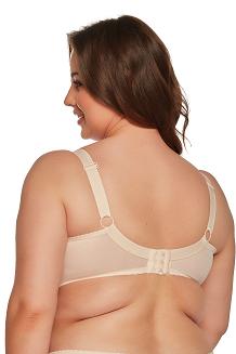 Biustonosz z koronką Semi-Soft Hannah MAXI 1207 półusztywniany beżowy