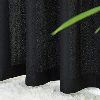 Zasłona gotowa na taśmie JODEŁKA 140x250 czarna