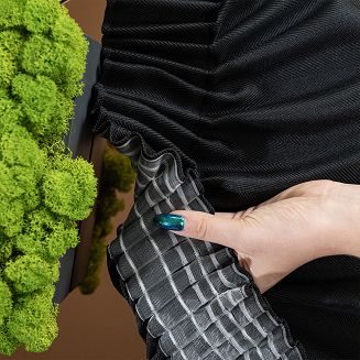 Zasłona gotowa na taśmie JODEŁKA 140x250 czarna
