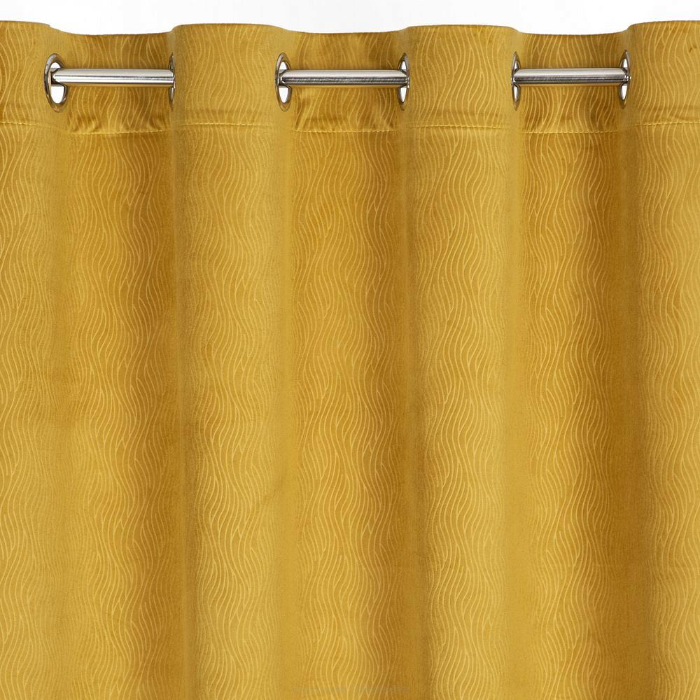 Zasłona gotowa na przelotkach LILI 140x250 Eurofirany miodowy