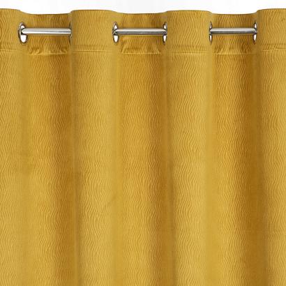 Zasłona gotowa na przelotkach LILI 140x250 Eurofirany miodowa