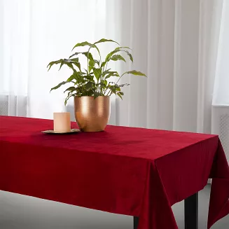 Obrus dekoracyjny SOFT 110x160 welurowy czerwony