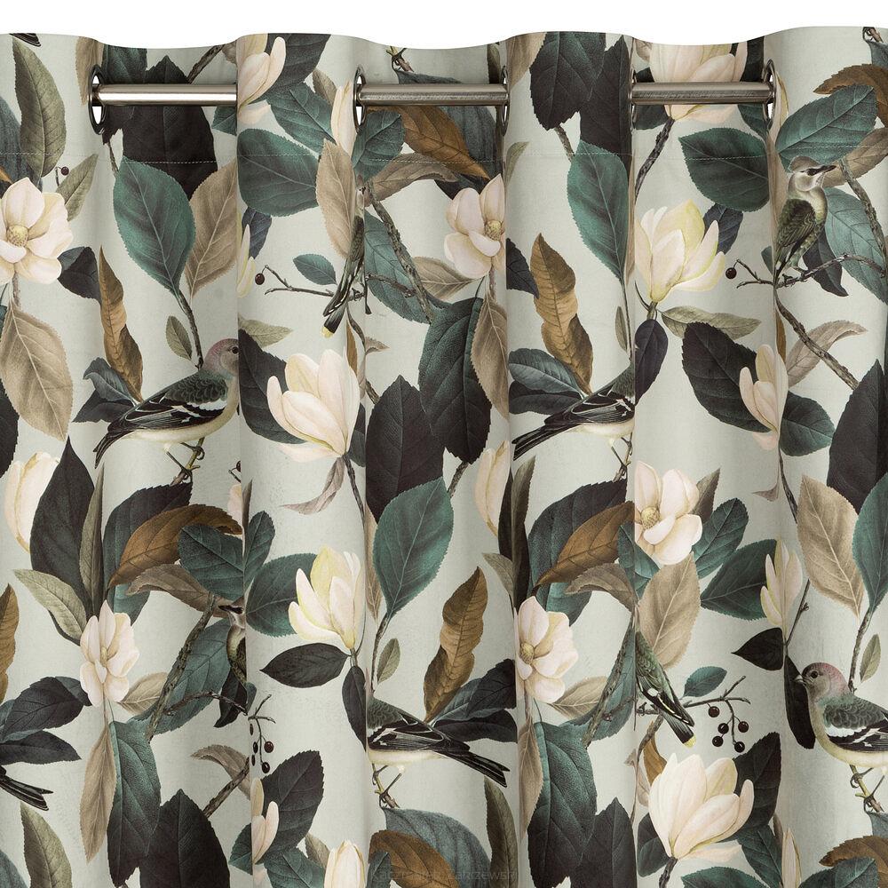 Zasłona gotowa na przelotkach ELENI 140x250 Eurofirany oliwkowy