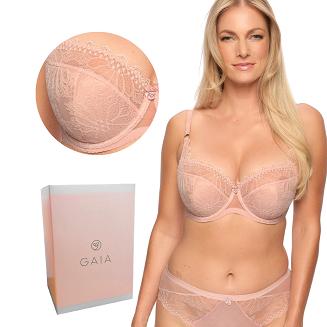 Biustonosz z koronką Semi-Soft Marleen 1293 półusztywniany różowy