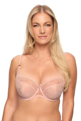 Biustonosz z koronką Semi-Soft Marleen 1293 półusztywniany różowy
