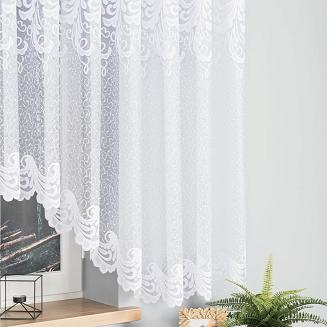 Firanka żakardowa gotowa na żabki IWONA 500x160 biała