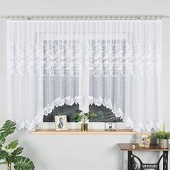 Firanka żakardowa gotowa na żabki IWONA 500x160 biała