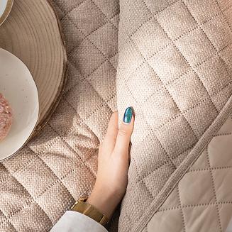 Narzuta dekoracyjna MOLLY 220x240cm pikowana strukuralna ciemnobeżowa