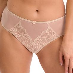 Figi damskie z koronką i tiulem Isla 1228 beżowe
