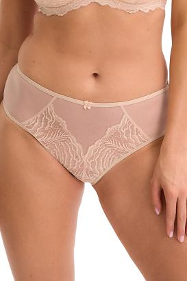 Figi damskie z koronką i tiulem Isla 1228 beżowe