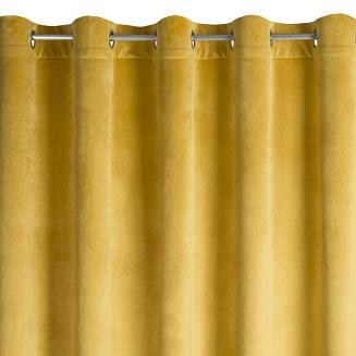 Zasłona gotowa na przelotkach MELANIA 140x250 Eurofirany musztardowa
