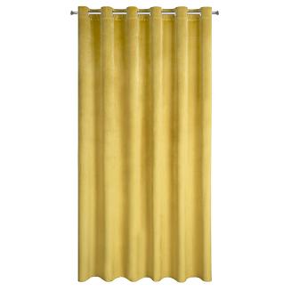 Zasłona gotowa na przelotkach MELANIA 140x250 Eurofirany musztardowa