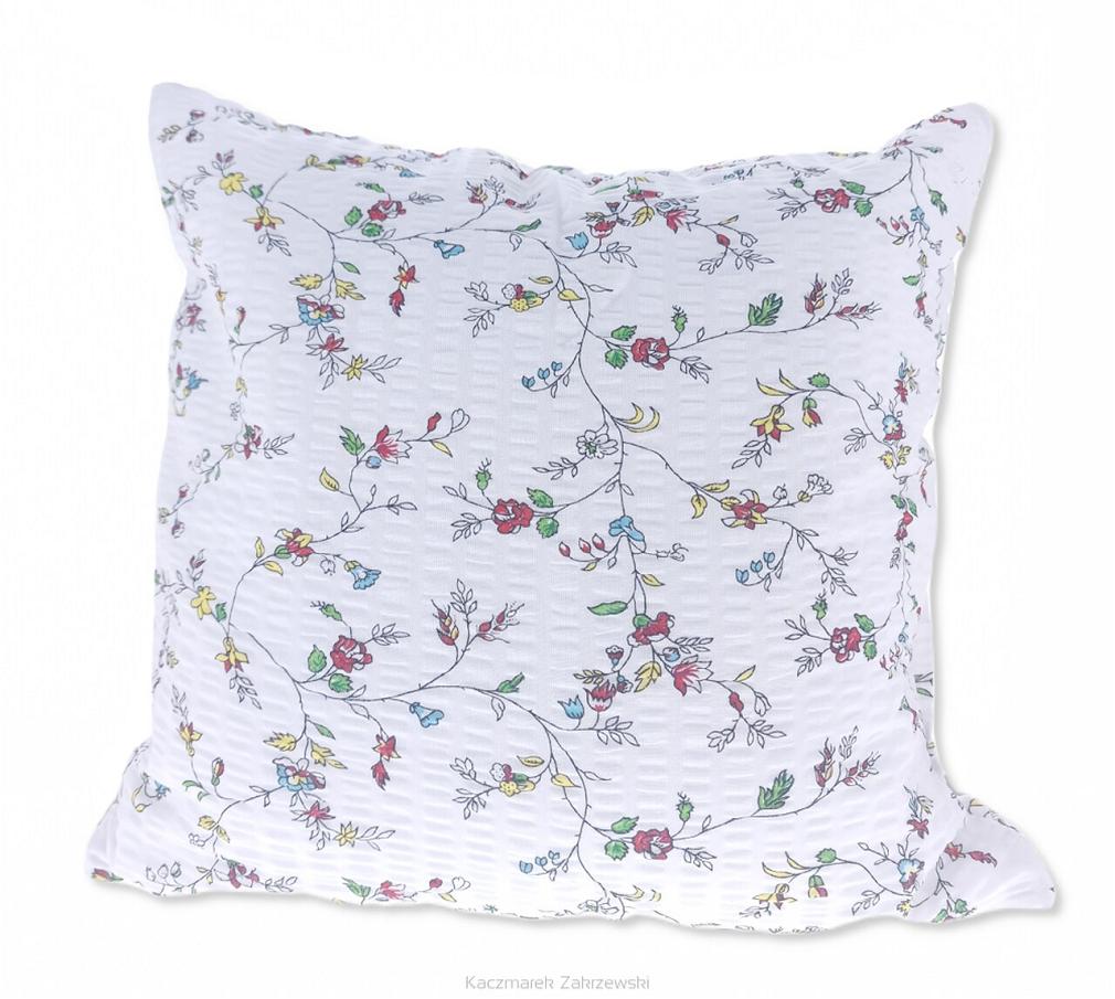 Poszewka z kory 40x40 biała kolorowe gałązki