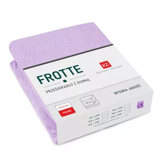 Prześcieradło frotte z gumką 180x200 wrzosowy GRUBE