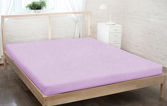 Prześcieradło frotte z gumką 180x200 wrzosowy GRUBE