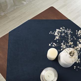 Obrus dekoracyjny SOFT 85x85 welurowy granatowy