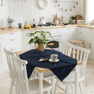 Obrus dekoracyjny SOFT 85x85 welurowy granatowy