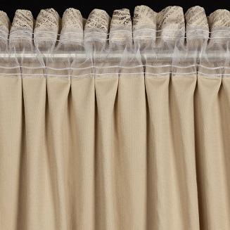 Zasłona gotowa na taśmie TULIA 135x270 Eurofirany beżowy