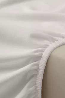 Prześcieradło flanelowe z gumką SIN 220x200 + 30 cm szare