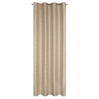 Zasłona gotowa na przelotkach SEMI 140x250 Eurofirany ciemnobeżowy