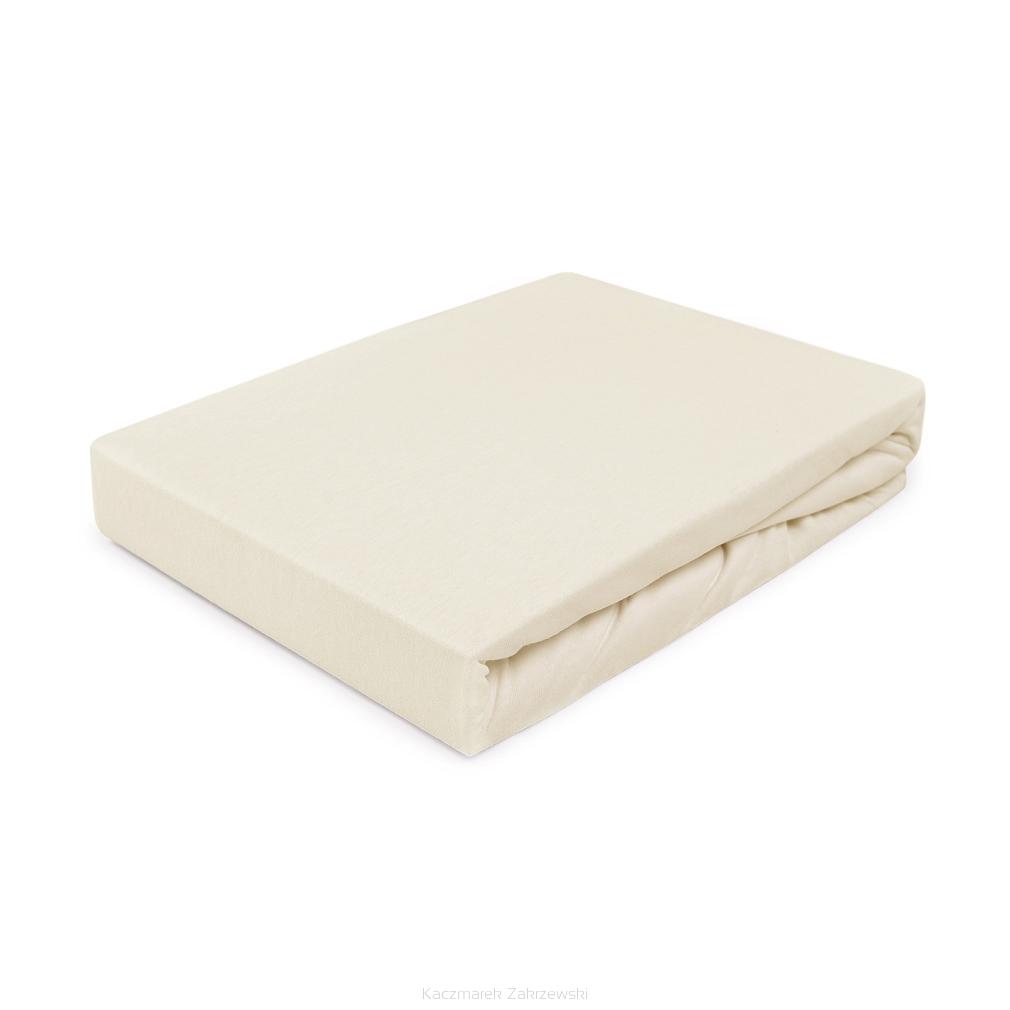 Prześcieradło jersey z gumką 120x200 Darymex kremowe