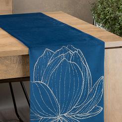 Obrus dekoracyjny BLINK 35x140 Eurofirany granatowy