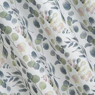 Zasłona gotowa na przelotkach ROSALI 140x250 Eurofirany biały/zielony