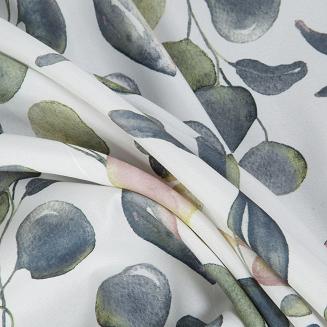 Zasłona gotowa na przelotkach ROSALI 140x250 Eurofirany biały/zielony