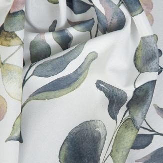 Zasłona gotowa na przelotkach ROSALI 140x250 Eurofirany biały/zielony