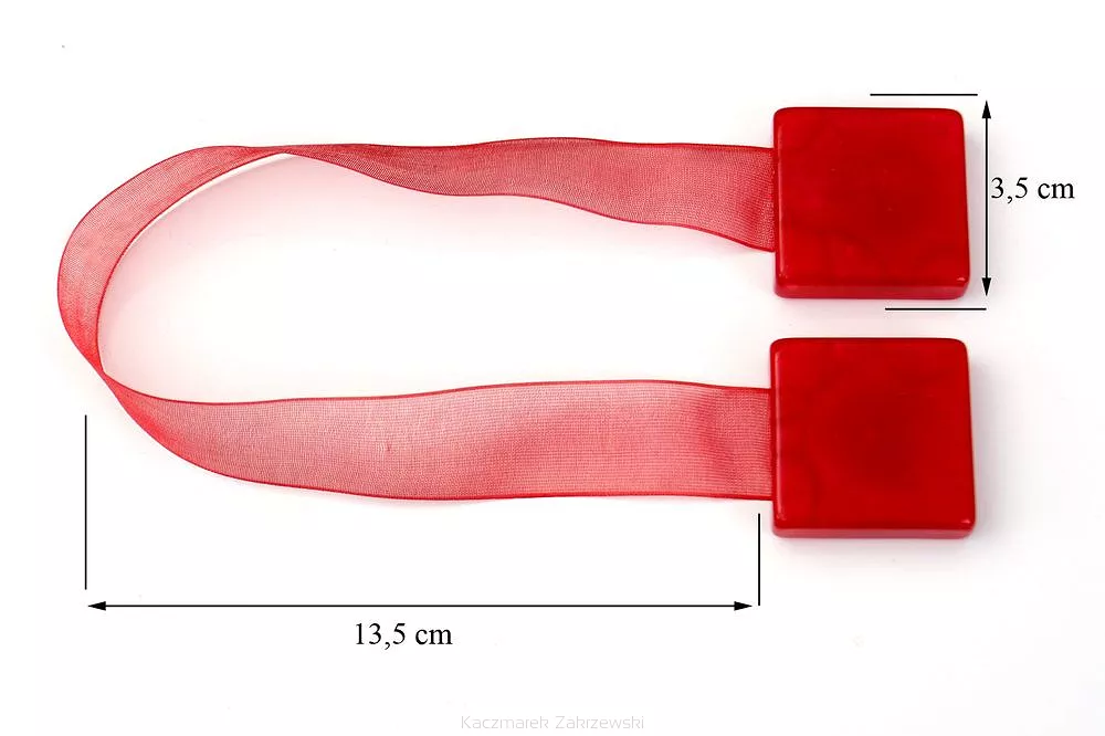 Upinacz dekoracyjny z magnesem czerwony