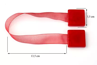 Upinacz dekoracyjny z magnesem czerwony