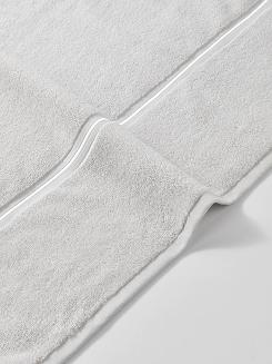 Ręcznik bawełniany LIBRE 100x150 jasnoszary z białą bizą