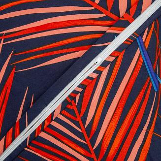 Pościel satyna bawełniana SATYNLOVE 180x200 Darymex palmy granatowa czerwona