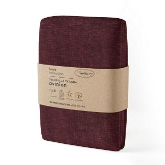 Zasłona gotowa na przelotkach AVINION 140x250 Eurofirany bordowy