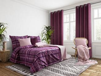 Zasłona gotowa na przelotkach AVINION 140x250 Eurofirany bordowy