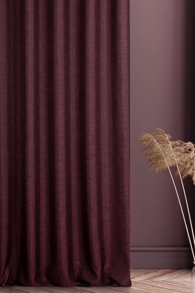 Zasłona gotowa na przelotkach AVINION 140x250 Eurofirany bordowy