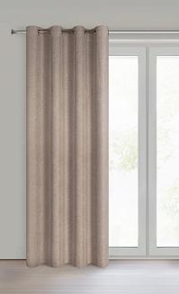 Zasłona gotowa na przelotkach ADELINA 140x250 Eurofirany brązowy