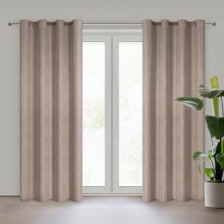 Zasłona gotowa na przelotkach ADELINA 140x250 Eurofirany brązowy