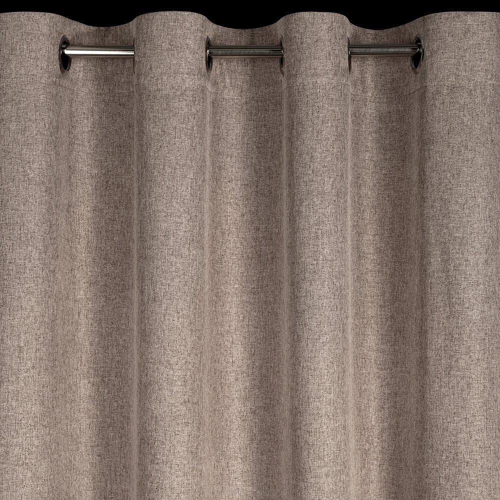 Zasłona gotowa na przelotkach ADELINA 140x250 Eurofirany brązowy