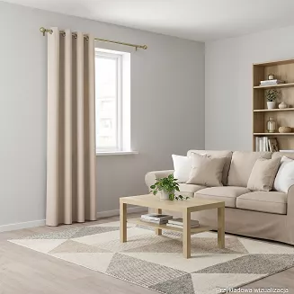Zasłona gotowa na przelotkach MILAS 140x260 chłodny kremowy