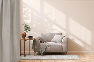 Zasłona gotowa na przelotkach HOLD 140x250 zaciemniająca blackout ciemnobeżowa