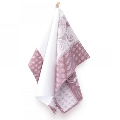 Ścierka kuchenna bawełna egipska 50x70 wzór Ankara różowa